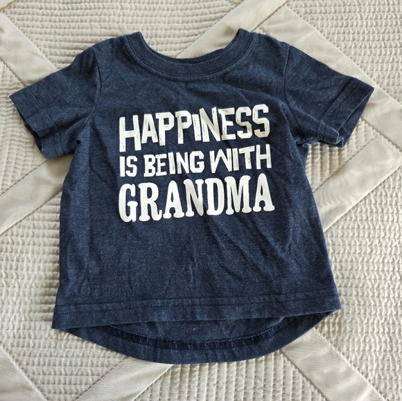 🔥5 FOR $25🔥Okie Dokie "Happiness Is Being With Grandma" Tshirt 9M - Picture 1 of 4